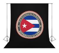 Logo of Cuba Flag Personalised Backdrop Background Foldable Photography Cloth Funny Photo Tabletop Backdrops