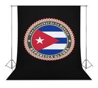 Logo of Cuba Flag Personalised Backdrop Background Foldable Photography Cloth Funny Photo Tabletop Backdrops