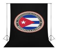 Logo of Cuba Flag Personalised Backdrop Background Foldable Photography Cloth Funny Photo Tabletop Backdrops