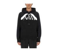 Logo Oversize Cotton Sweatshirt Made in Italy - male - Alexander McQueen - Hoodies - Black - M - Sweatshirts & Hoodies M