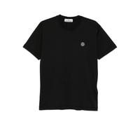 Logo Patch Cotton T-Shirt - male - Stone Island - T-Shirts - Black - M - Tops M