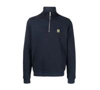 Logo Patch Quarter Zip Sweatshirt - male - Belstaff - Zip-throughs - Blue - L - Sweatshirts & Hoodies L