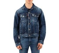 Logo-patch Washed Denim Jacket - male - Dsquared2 - Denim Jackets - Blue - XL - Jackets XL