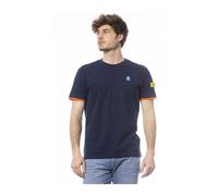 Logo Print Crewneck T-Shirt in Cotton - male - Invicta - T-Shirts - Blue - 2XL - Tops 2XL