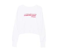Logo-Print Cropped Sweatshirt - female - Philosophy di Lorenzo Serafini - Sweatshirts - White - XS - Sweatshirts & Hoodies XS
