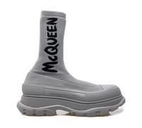 Logo-Print Sock-Style Boots - male - Alexander McQueen - Sneakers - Gray - 9 UK - Shoes 9 UK