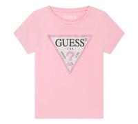 Guess Girls Logo Print T-Shirt in Pink - Pink - 7 Yrs