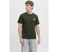 Logo Print T-Shirt with Crew Neck Green