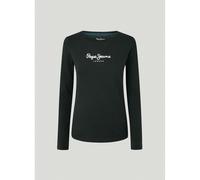 Pepe Jeans New Virginia Women's T-Shirt Slim Fit Long Sleeve Black (Black), XL