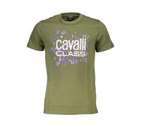 Logo Print Tee - male - Cavalli Class - T-Shirts - Green - XL - Tops XL