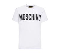 Logo Printed Crewneck T-shirt, male, Moschino, T-Shirts, White, M, Tops M