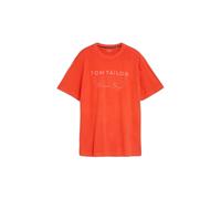 Logo printed T-shirt Tom Tailor Rouge S