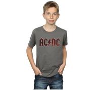 Logo Raw Distressed T-Shirt AC/DC Charcoal 7-8 Years