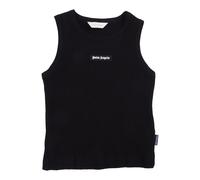 Logo Rib Tank Top - female - Palm Angels - Kids Sleeveless Tops - Black - 10 Y - Kids 10 Y
