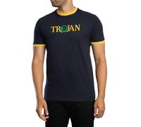 Trojan Men's Logo Ringer T-Shirt, Blue