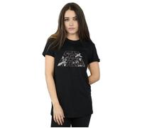 Logo Space Sketch Cotton Boyfriend T-Shirt Star Wars Black L