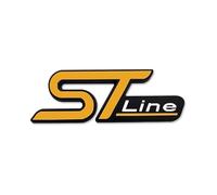 Logo Sticker Car for ST Line, Personalised Car Stickers Car Badge Emblem Logo Vehicle Badge Decal Emblem Sticker,Yellow-10 * 3.5cm