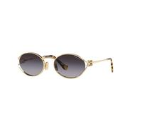 Miu Miu MU 52YS ZVN5D1 Woman Sunglasses Metal Gold Grey Round Normal Shaded