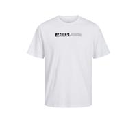 JACK&JONES PLUS Men's Jjecorp Logo Tee Ss O-n Noos Pls T-Shirt, White/Print: Play 5, XXXX-Large