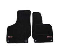 Logo Tailored Black floor Car Mats for TT 2006-2014 2pcs