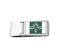 Logo Throw Away The Cigarette Slim Money Clip Stainless Holder Pocket Wallet