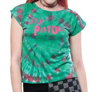 Logo Tie Dye Crop Top Sex Pistols Green XL
