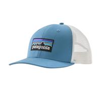 Patagonia P-6 Logo Trucker Cap Blue White