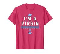 Logobot 3000: I'm A Cruise Virgin T-Shirt, Men, Red Heather, XX-Large