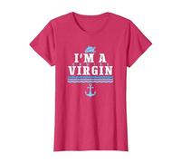 Logobot 3000: I'm A Cruise Virgin T-Shirt, Women, Red Heather, Large