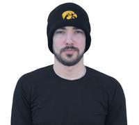 LogoFit Winter Cuffed Beanie for Men and Women - Unisex Fleece Lined Winter Hat, Iowa, One size