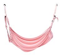 LOGOFUN Aerial Yoga Hammock Aerial Silks Yoga Swing Antigravity Yoga Sling Inversion Hanging Equipment for Home Indoor Supplies - Pink