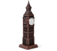 LOGOFUN Metal Big Ben Statue with Clock Vinatge Office Decor | London Tower Model In Bronze Finish, Detailed Architecture, Suitable For Desk, Bookshelf, Or Collector Gift