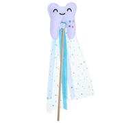 LOGOFUN Teeth Fairy Stick Teeth Fairy Wand with Ribbon Fairy Costume Accessories Novelty Fairy Wand Props for Cospaly Party Dress Up Decorations - Blue