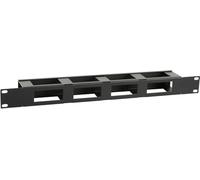 LOGON RAO410BL Cable management panel rack accessory - rack accessories (Cable management panel, Black, 48.3 cm (19"), 1U, 482 mm, 75 mm)