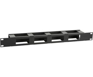 LOGON RAO410BL Cable management panel rack accessory - rack accessories (Cable management panel, Black, 48.3 cm (19"), 1U, 482 mm, 75 mm)