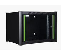 Logon RWM07U56BL Wall Mounted Rack 7U Black Shelves Rack-Mounted on the Wall, 7U, Glass, Round, Black, 48.3 cm (19")