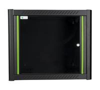 Logon RWM09U45BL Wall Mounted Rack 9U Black Shelf - Shelves (Wall Mounted Rack, 9U, Glass, Round, Black, 48.3 cm (19 inch))