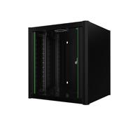 LOGON RWM12U56BL Wall mounted rack 12U Black rack - racks (Wall mounted rack, Glass, Round, Black, 48.3 cm (19"), Passive)