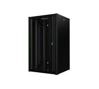 LOGON RWP20U56BL Wall Mounted Rack 20U Black Shelf - Shelves (Rack Wall Mounted, 20U, Glass, Black, 48.3 cm (19"), Passive)