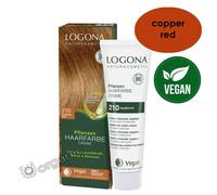 Logona Organic Natural Vegan Herbal Hair Colour Cream 210 Copper Red 150ml