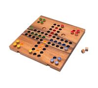 LOGOPLAY Ludo Classic Family Board Game 2-4 Players Fun Game for Kids and Andults Playing field 26 x 25 cm - wooden dice game