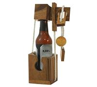 LOGOPLAY mini bottle safe especially for small bottles - bottle safe - bottle puzzle - thinking game - puzzle game - patience game - logic game made of fine wood in a small format