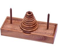LOGOPLAY Pagoda - Tower of Hanoi - Thinking game - Puzzle game - Patience game - Logic game with 9 wooden discs
