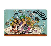 Logoshirt® Asterix I Asterix & Obelix I Fish-fight I Breakfast board I Chopping board I 23x14cm I Dishwasher safe & heat resistant I Licensed original design