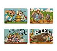 Logoshirt® Asterix I Obelix I Getafix I Breakfast board I Chopping board I 23x14cm I Set of 4 I Dishwasher safe & heat resistant I Licensed