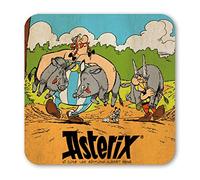 Logoshirt® Asterix the Gaul I Asterix and Obelix I Boar hunting I Coaster I Drinks mat I Cork I 10x10cm I Durable print I Licensed Original Design
