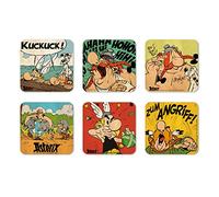 Logoshirt® Asterix the Gaul I Asterix & Obelix I Brave Gauls I Set of 6 I Coasters I Drinks Mats I Cork I 10x10cm I Durable print I Licensed Original Design
