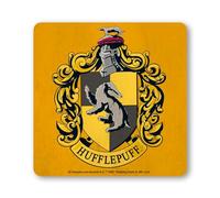 Logoshirt® Harry Potter | Hufflepuff | Classic Logo | Coaster I Drinks mat I Cork I 10x10cm I Durable print I Licensed Original Design