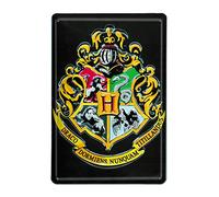 Logoshirt® Harry Potter I Hogwarts I Crest I Logo I Tin plaque I Tin plate sign I Retro I 3D Embossing I 20x30 cm I Licensed original design