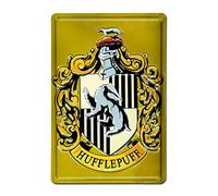 Logoshirt® Harry Potter I Hufflepuff I Crest I Logo I Tin plaque I Tin plate sign I Retro I 3D Embossing I 20x30 cm I Licensed original design